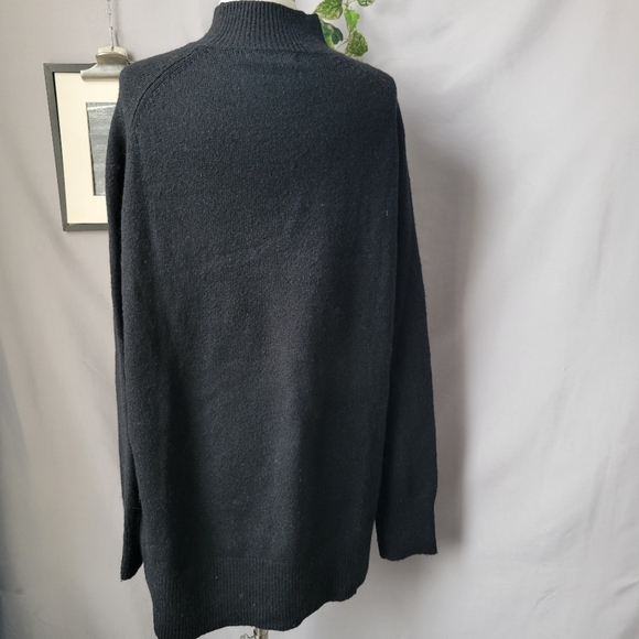 Boa Soft Brushed Knit High Neck Mini Jumper Dress Black S - Picture 3 of 12